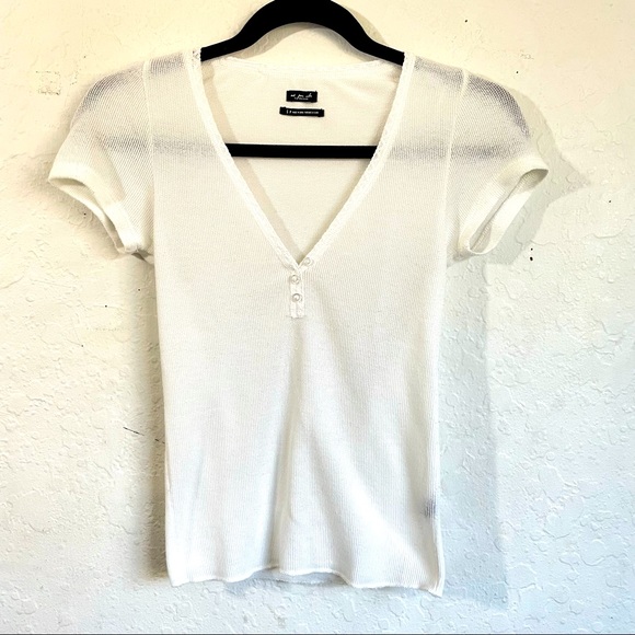 Urban Outfitters Tops - Out from Under Sheer Knit Short Sleeve Top